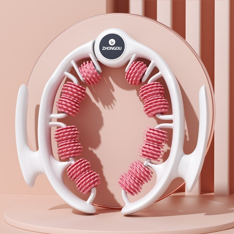 360° Leg Massage Roller for Muscle Relaxation | Calf Slimming Ring & Yoga Massager (Pink/Cyan/Green/Blue and White/)