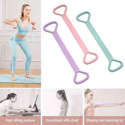 Yoga Fitness Resistance Band for Upper Body Toning | Elastic Yoga Rope for Posture & Back Stretching
