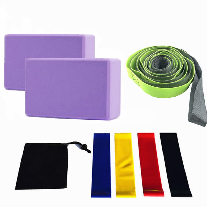 Ultimate Yoga Starter Kit (7-Piece Set) | 2 Yoga Blocks, Strap, 4 Resistance Bands & Bag