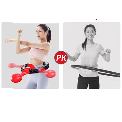 Smart Weighted Fit Hoop for Waist Trimming | 2-in-1 Abdomen Fitness & Massage