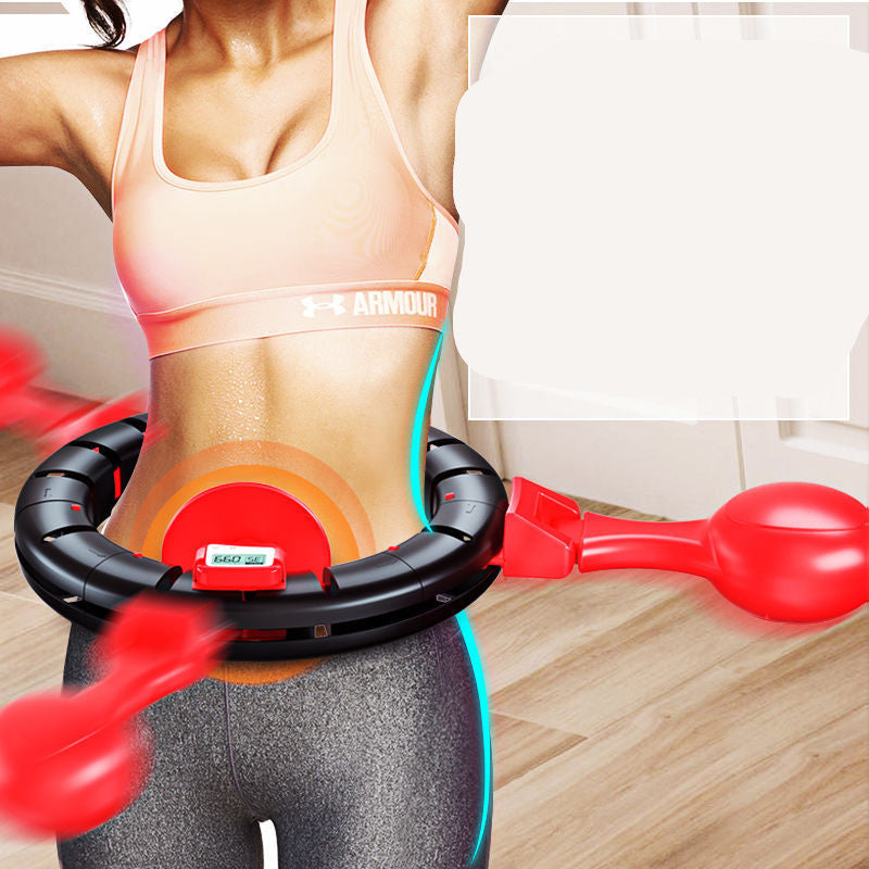 Smart Weighted Fit Hoop for Waist Trimming | 2-in-1 Abdomen Fitness & Massage