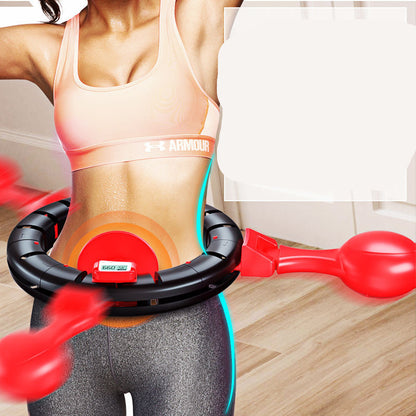 Smart Weighted Fit Hoop for Waist Trimming | 2-in-1 Abdomen Fitness & Massage