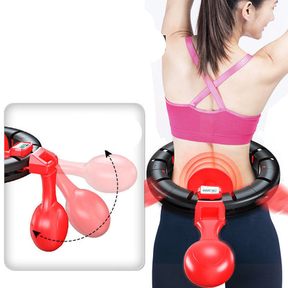 Smart Weighted Fit Hoop for Waist Trimming | 2-in-1 Abdomen Fitness & Massage