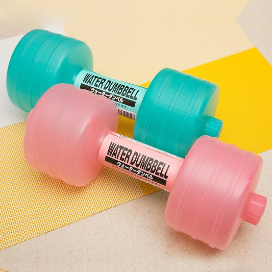 Portable Water-Filled Dumbbell for Arm Toning | Adjustable Travel Weight (Pink/Blue)