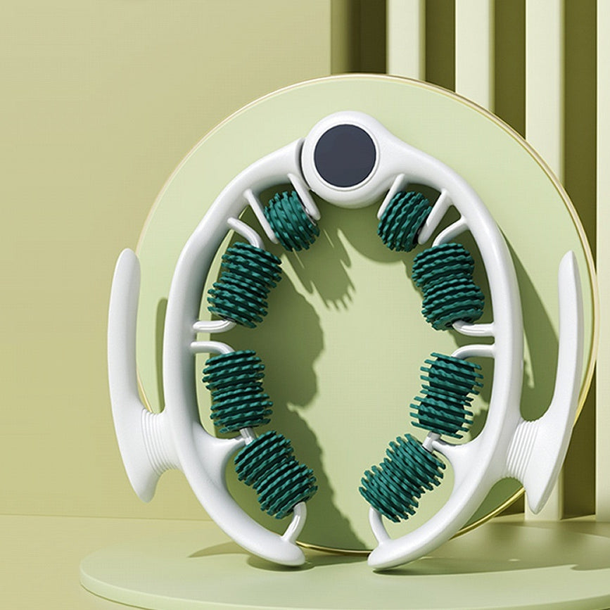 360° Leg Massage Roller for Muscle Relaxation | Calf Slimming Ring & Yoga Massager (Pink/Cyan/Green/Blue and White/)