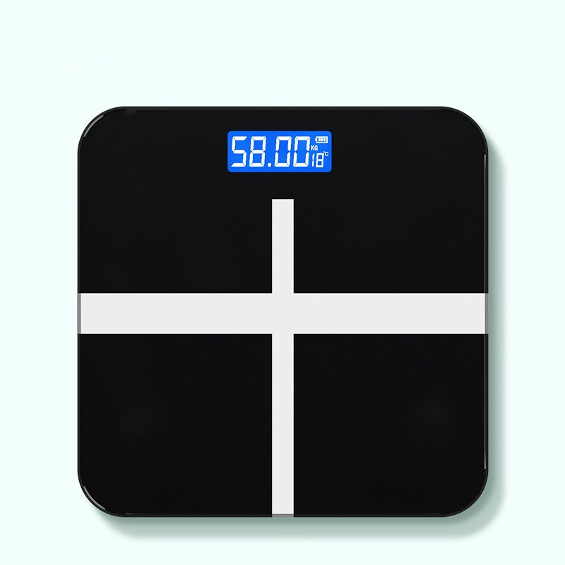 Digital Body Weight Scale USB Rechargeable | High Precision Bathroom Scale with Room Temp Display (Tempered Glass)