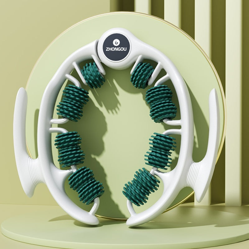 360° Leg Massage Roller for Muscle Relaxation | Calf Slimming Ring & Yoga Massager (Pink/Cyan/Green/Blue and White/)