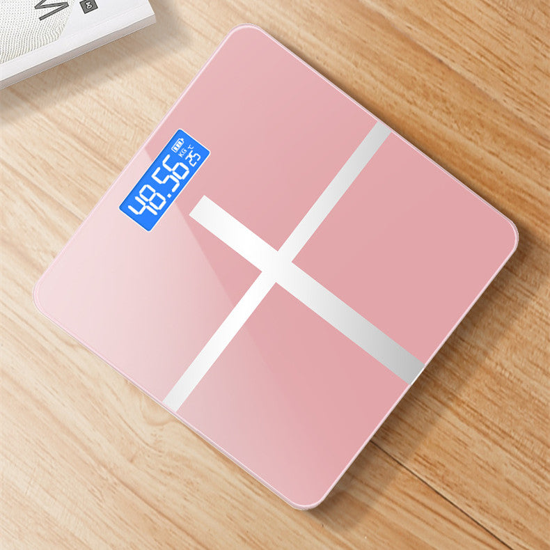 Digital Body Weight Scale USB Rechargeable | High Precision Bathroom Scale with Room Temp Display (Tempered Glass)