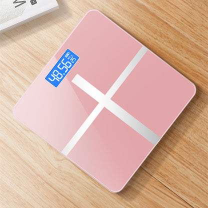 Digital Body Weight Scale USB Rechargeable | High Precision Bathroom Scale with Room Temp Display (Tempered Glass)