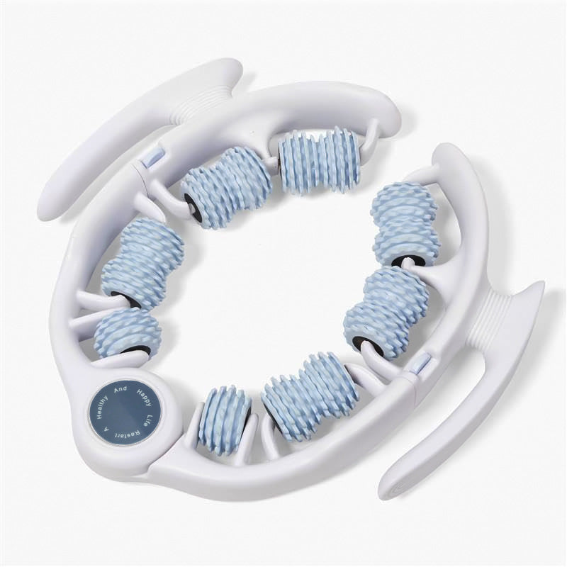 360° Leg Massage Roller for Muscle Relaxation | Calf Slimming Ring & Yoga Massager (Pink/Cyan/Green/Blue and White/)