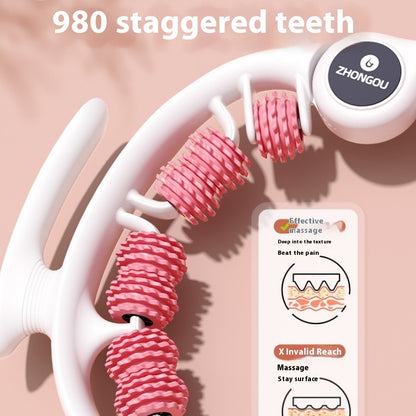 360° Leg Massage Roller for Muscle Relaxation | Calf Slimming Ring & Yoga Massager (Pink/Cyan/Green/Blue and White/)