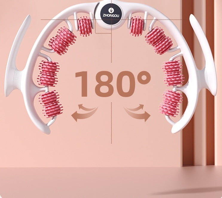 360° Leg Massage Roller for Muscle Relaxation | Calf Slimming Ring & Yoga Massager (Pink/Cyan/Green/Blue and White/)